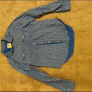 Blue checkered flannel
